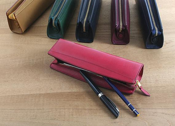 デザインフィルノックス　本革製レザー筆入れ　お祝いやプレゼントに　ピアスペンケースMサイズ　236017 