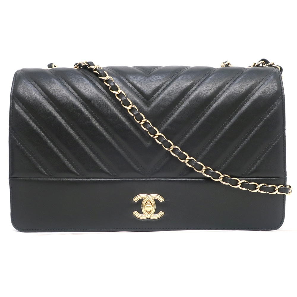 名東】【CHANEL】シャネル シェブロン チェーンショルダーバッグ