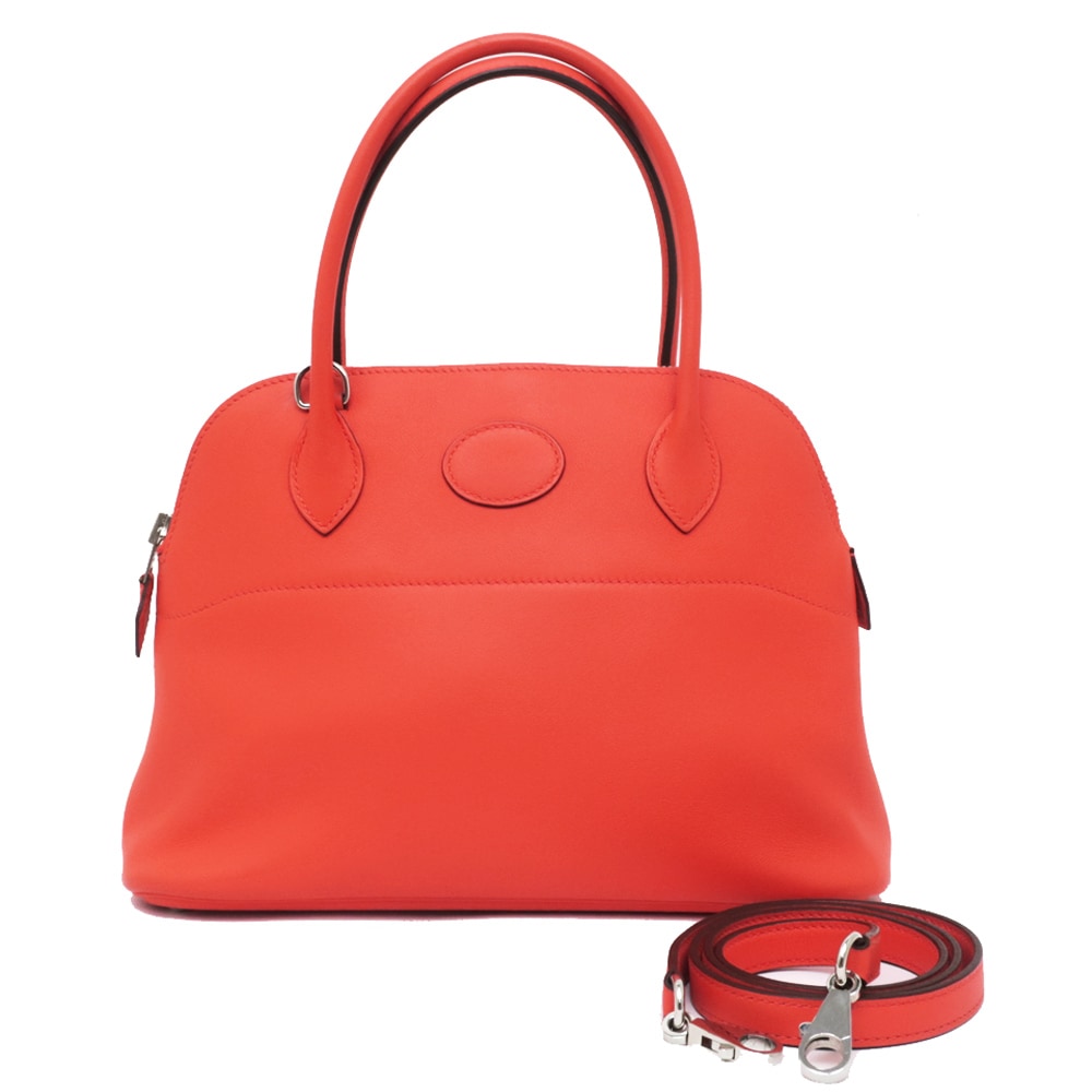 HERMES ボリード27 スイフト シルバー金具 レッド系 名東】【HERMES】エルメス ボリード27 ヴォースイフト オレンジ