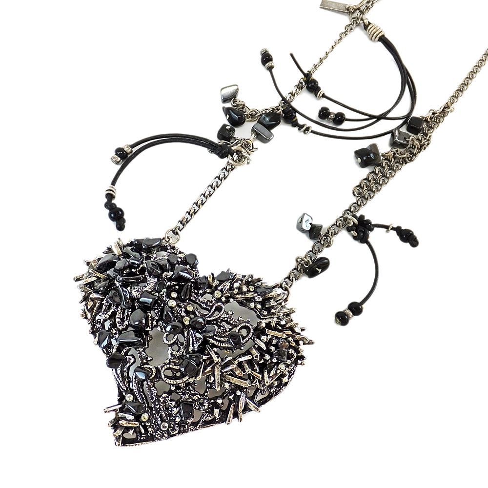 ��ŷ��ۡڥ�����ۡ�SAINT LAURENT�ۥ��������� ���󥰥ͥå��쥹 �ϡ��ȥ������ �������� �֥�å� ����С� ����� ���������꡼ �ڥ����� ��ǥ���������š�