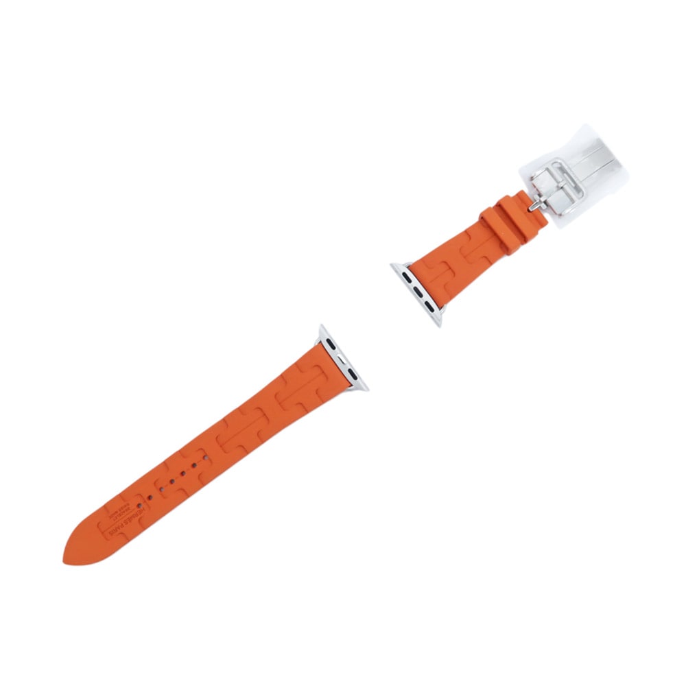 名東】【HERMES】エルメス シンプルトゥール キリム オレンジ シルバー