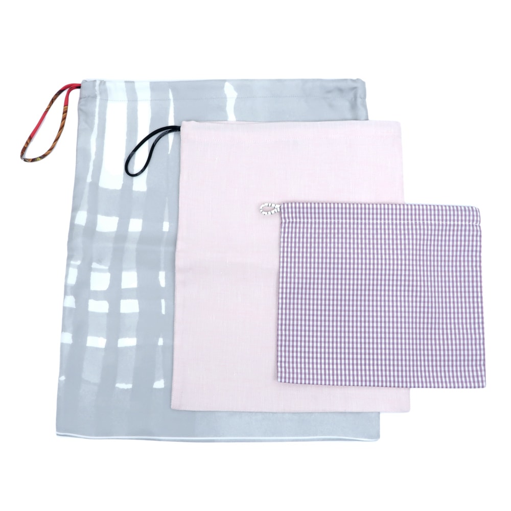 名東】【HERMES】エルメス petit h プティ アッシュ 巾着 三種セット