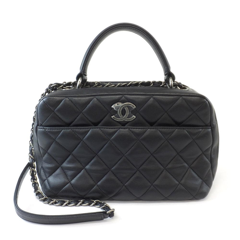 シャネル トレンディCC 2WAYショルダーバッグ ブラック メタル 天白】【CHANEL】シャネル トレンディCC 2WAYショルダーバッグ