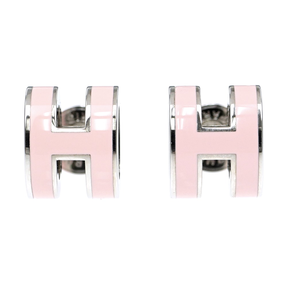 名東】【HERMES】エルメス ピアス ポップアッシュ ミニ H 一対 ピンク