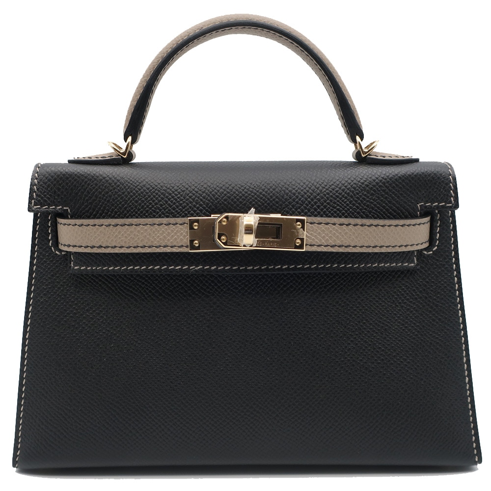 天白】【セール】【HERMES】エルメス ケリー ミニ 2 ミニケリー グリ