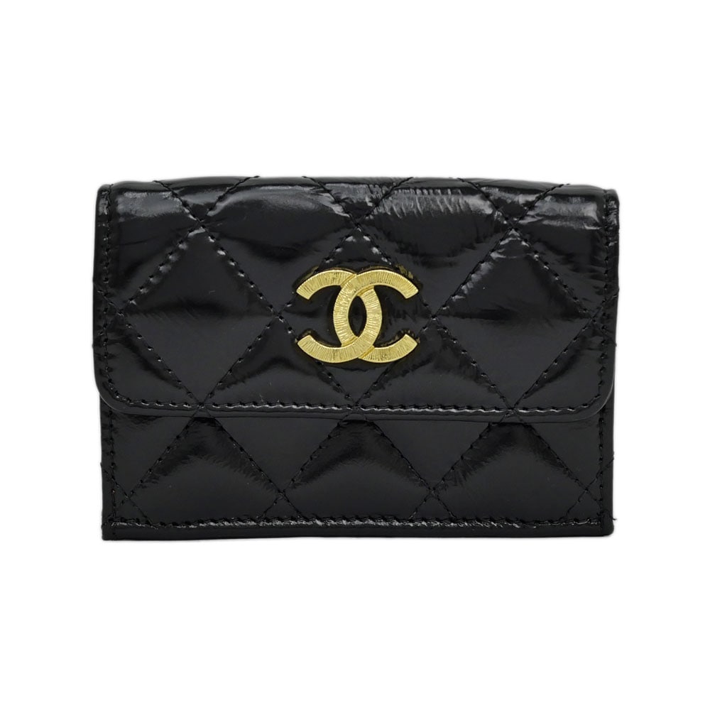 CHANEL（シャネル）コンパクトジップウォレット　ブラック　ゴールド金具 楽天市場】≪Brand new≫ CHANEL Zip Long Walette Black Gold