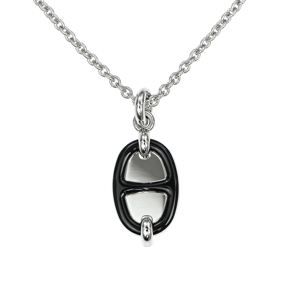 【極美品】希少品❗️ エルメス　シェーヌダンクル　プラチナ色　アクセサリートレイ HERMES エルメス ネックレス CHAINE DANDRE PUNK 40cm