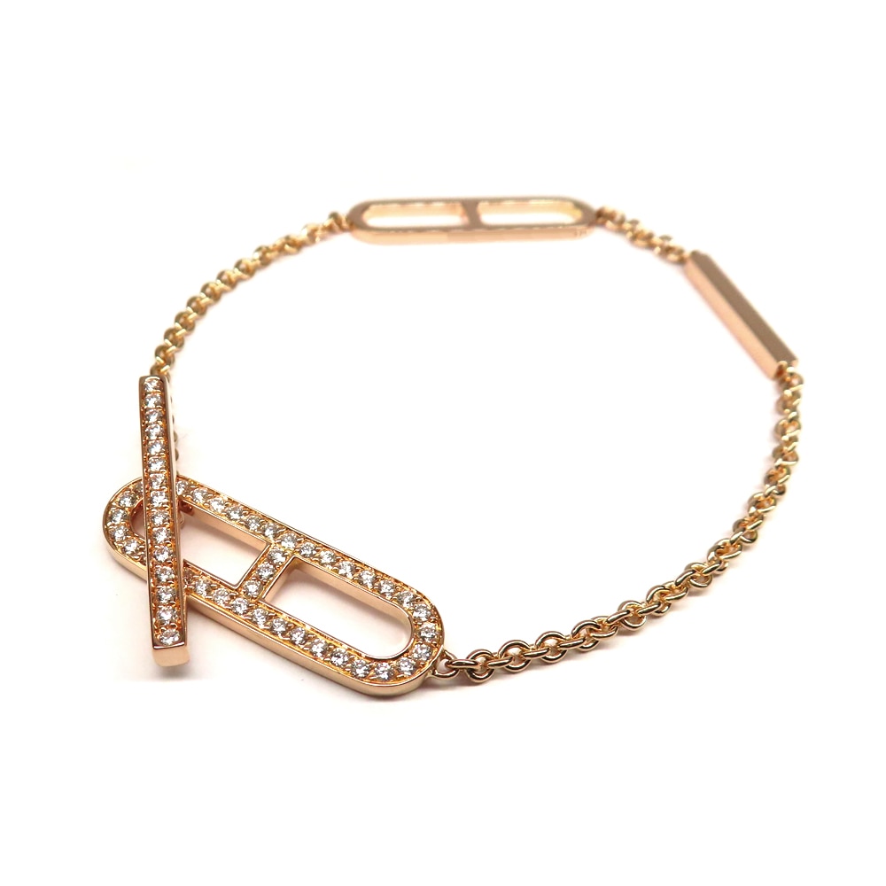 【美品】HERMES エルメス シャルニエール レディース　ブレスレット エルメス ブレスレット シャルニエール PM ライトブルー/シルバー金具