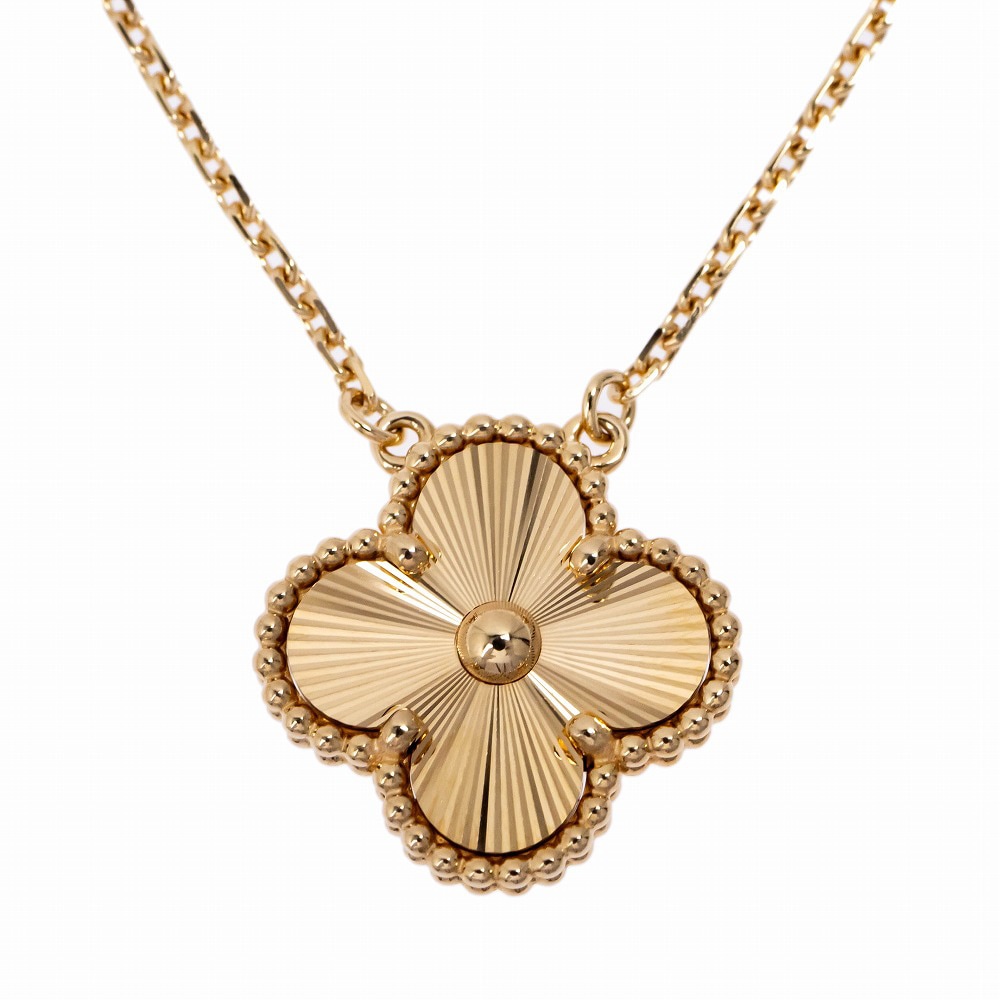 ⭐️美品　ヴァンクリ　ネックレス ヴィンテージ アルハンブラ ペンダント 18K イエローゴールド