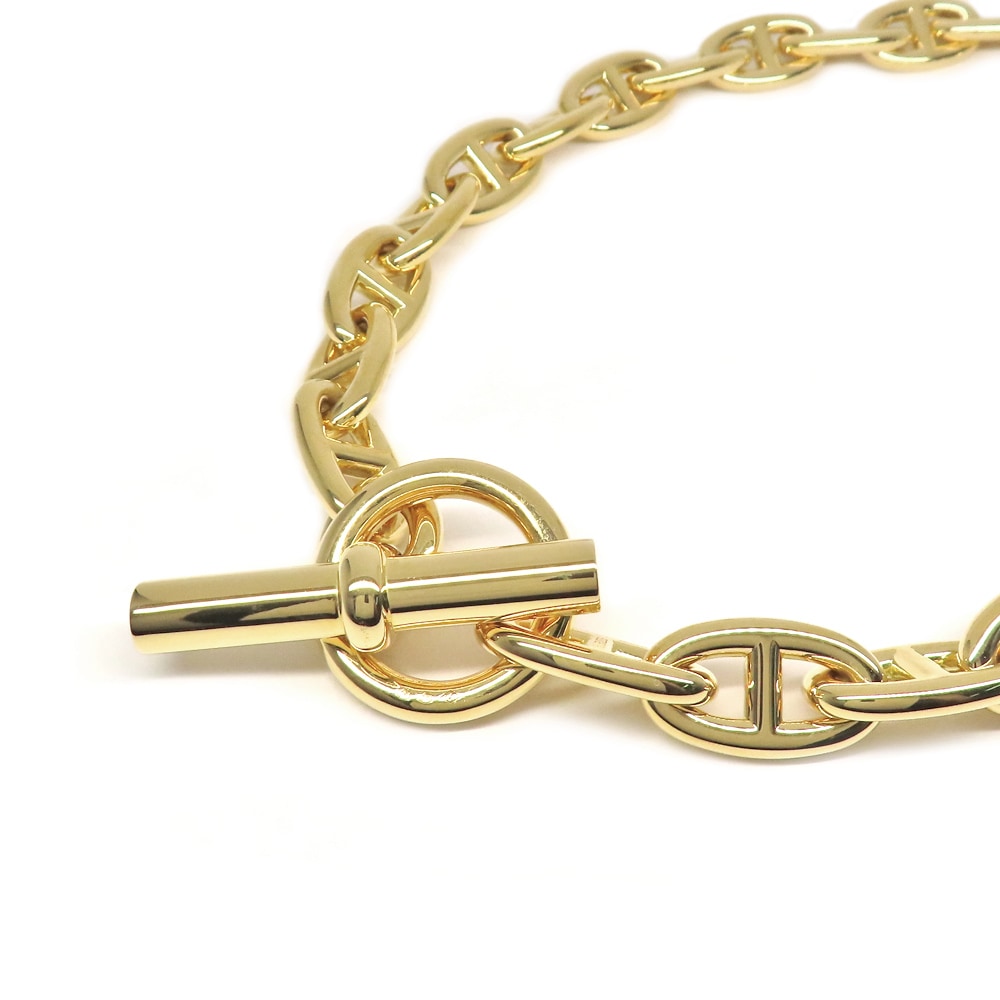 【名古屋】【HERMES】エルメス ネックレス シェーヌダンクルGM 29コマ 29リンク チェーン K18YG 750 イエローゴールド 金無垢 2023年製造 メンズ レディース ジュエリー アクセサリー【新品】【未使用】【中古】