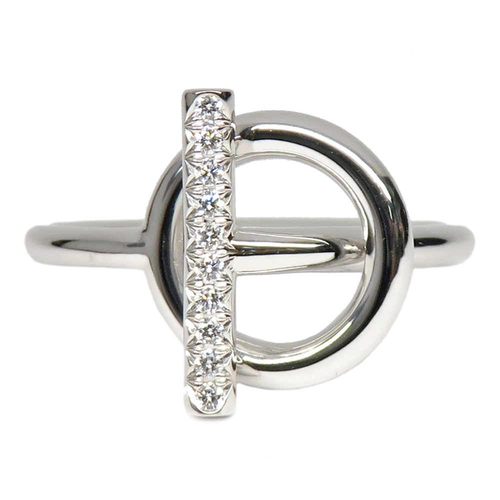 【名古屋】【セール】【HERMES】エルメス リング エシャペ PM 750WG ダイヤモンド ホワイトゴールド K18 指輪 レディース ジュエリー アクセサリー 美品【仕上げ済】【中古】