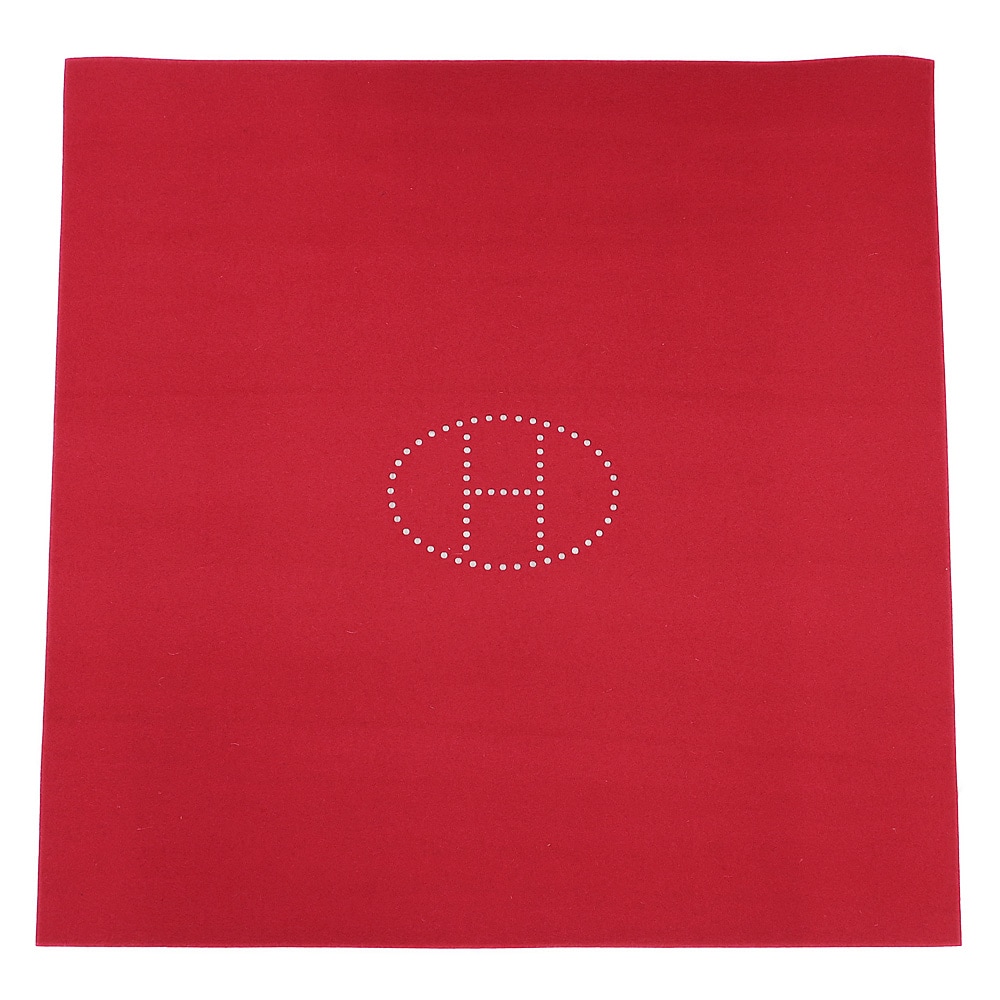 【天白】【セール】【HERMES】エルメス プレイマット ゲームマット マット パンチング エブリン Hロゴ フェルト レッド 赤 雑貨 メンズ レディース その他【中古】