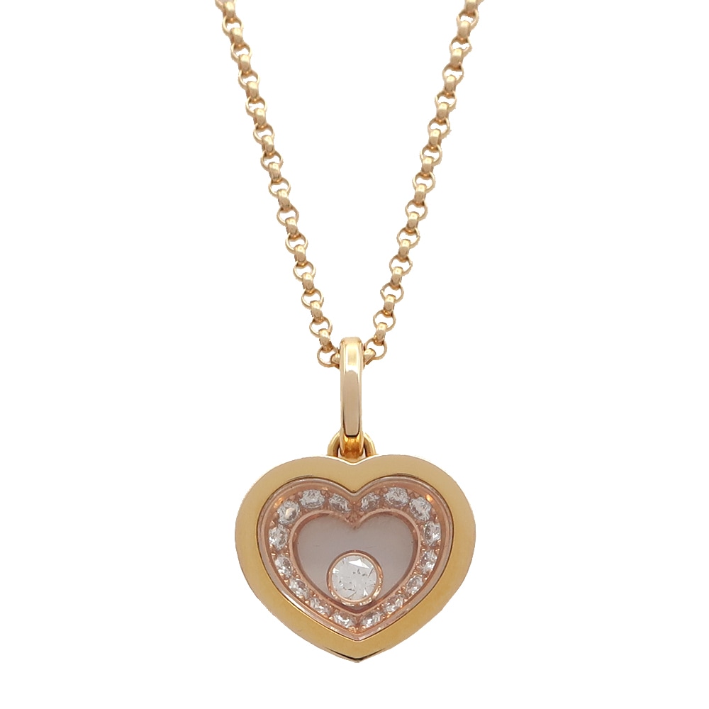 ��ŷ��ۡ�CHOPARD�ۥ���ѡ��� �ϥåԡ������� 797790-5001 �ͥå��쥹 �ϡ��� K18YG 750 ��������������� ���奨�꡼ ���������꡼ ��ǥ����� �İ��� ���ΤΤߡ���š�