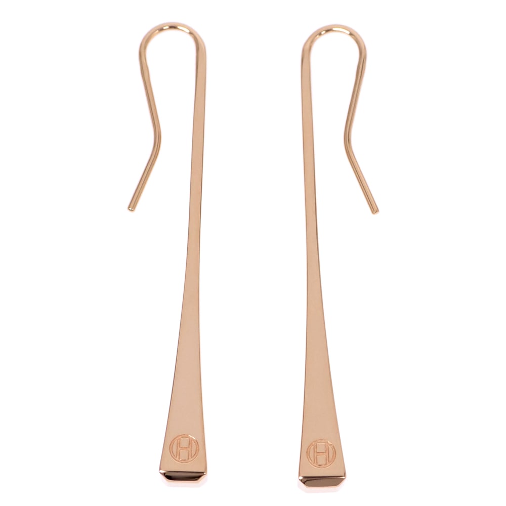 お*ぇ様 HERMES❁✿✾ ループピアス　ブロンズゴールド　未使用同様 お*ぇ様 HERMES❁✿✾ ループピアス ブロンズゴールド 未使用