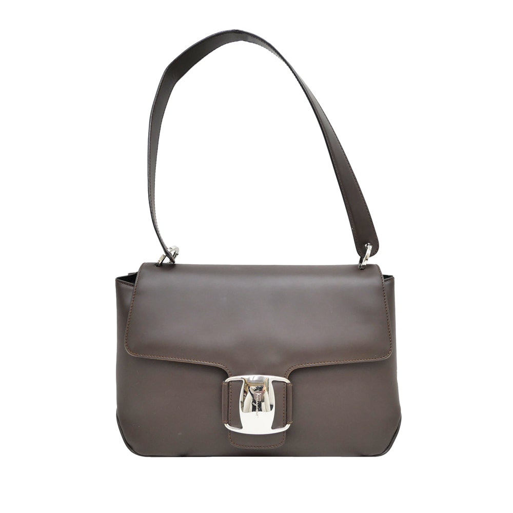 �ڿ���SALE�ۡ�̾��ۡ�FERRAGAMO�ۥե��饬�� ���ݤ� �ϥ�ɥХå� ��󥷥����� �֥饦�� �쥶�� BZ-21��7171 ����С���� ��ǥ����� ����¾����š�