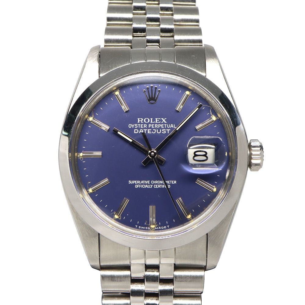 【名古屋】【ROLEX】ロレックス デイトジャスト 16000 SS マットブルー 56番台 自動巻 メンズ腕時計 ヴィンテージ 男【中古】