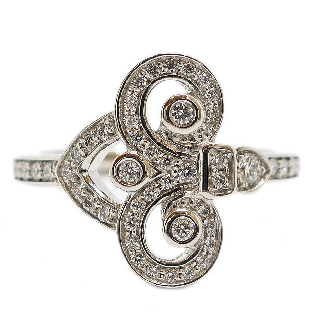 �ڿ���SALE�ۡ�ŷ��ۡ�TIFFANY�ۥƥ��ե��ˡ� �ե롼��ɥꥹ ��� Pt950 ������0.21ct #10.5 ��5.2g ���奨�꡼ ���� �ץ���� ��ǥ���������š�