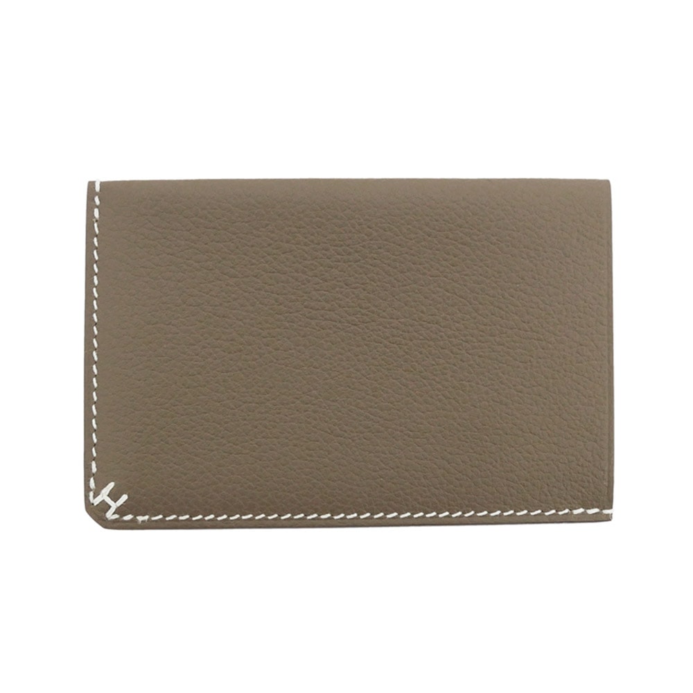 【名東】【HERMES】エルメス カードケース Hセリエ ブラウン系 エヴァ―カラー U刻 エトゥープ カード入れ 名刺入れ【未使用】【中古】