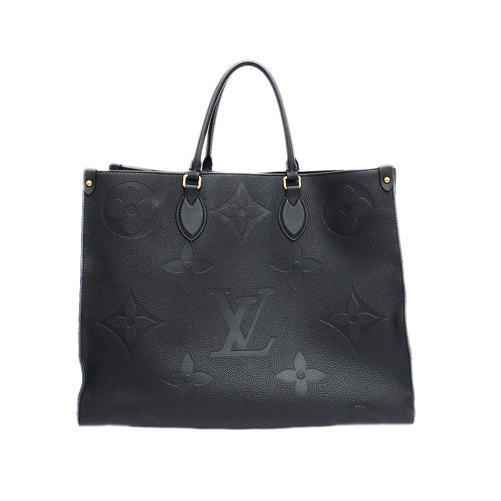 【天白】【LOUIS VUITTON】ルイヴィトン オンザゴーGM ハンドバッグ モノグラム アンプラント M44925 トートバッグ ノワール ブラック ゴールド金具 レザー メンズ レディース 鞄【中古】