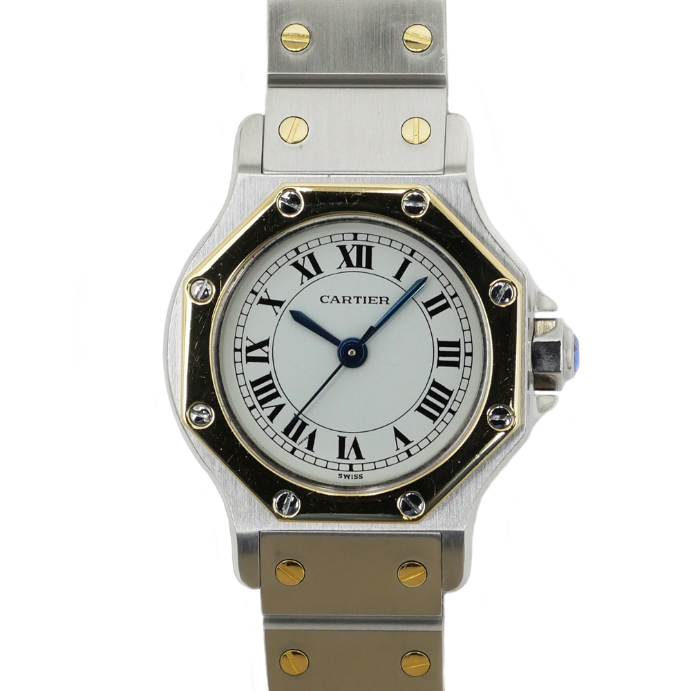 名東】【CARTIER】カルティエ サントスオクタゴン SM 2037288 ホワイト