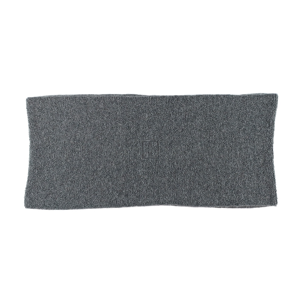 天白】【HERMES】エルメス スヌード グレー ネックウォーマー マフラー