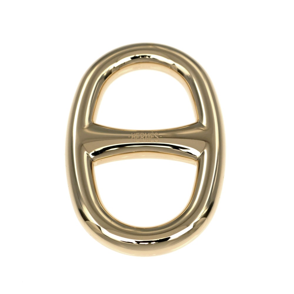 【名東】【HERMES】エルメス スカーフリング シェーヌダンクル パーマブラス ゴールドカラー 小物 その他【未使用】【中古】
