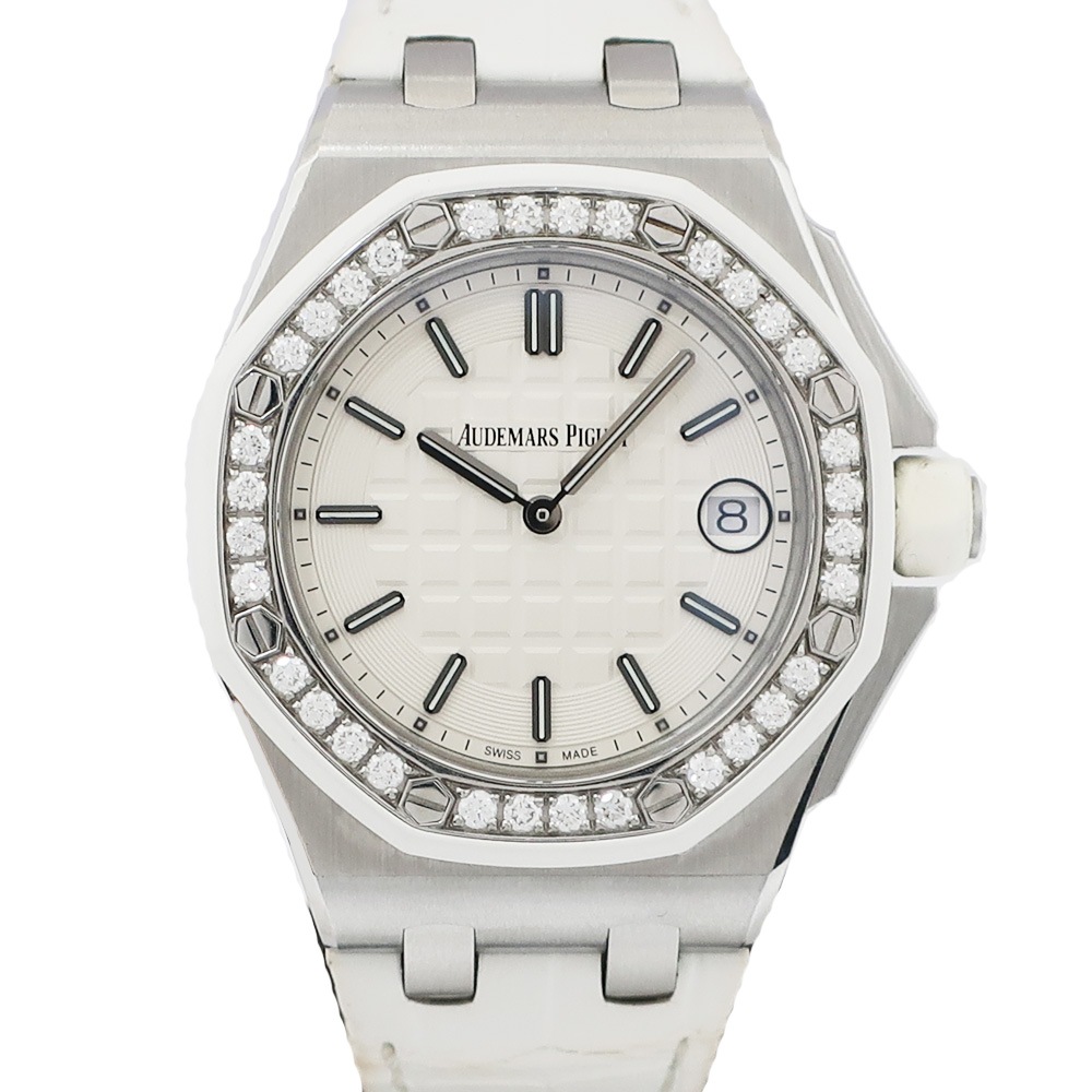 ��ŷ��ۡ�AUDEMARS PIGUET�ۥ����ǥޥԥ� ������륪���� ���ե��祢 37mm 67540SK.ZZ.A010CA.01 �ۥ磻�� SS �쥶�� ��������� �������� ��� ��ǥ����� �ӻ��� �ݾڽ��դ�����š�