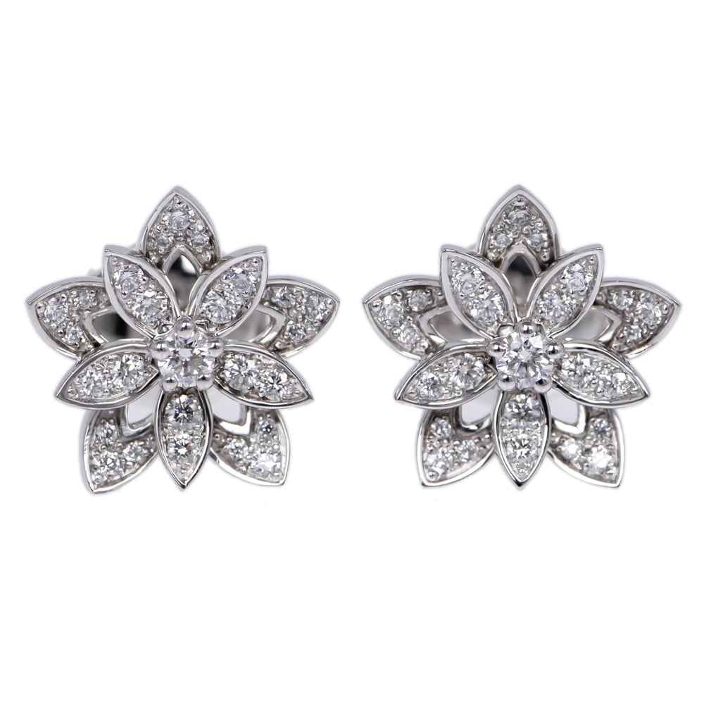 名東】【VAN CLEEF&ARPELS】ヴァンクリーフ＆アーペル ロータス ピアス