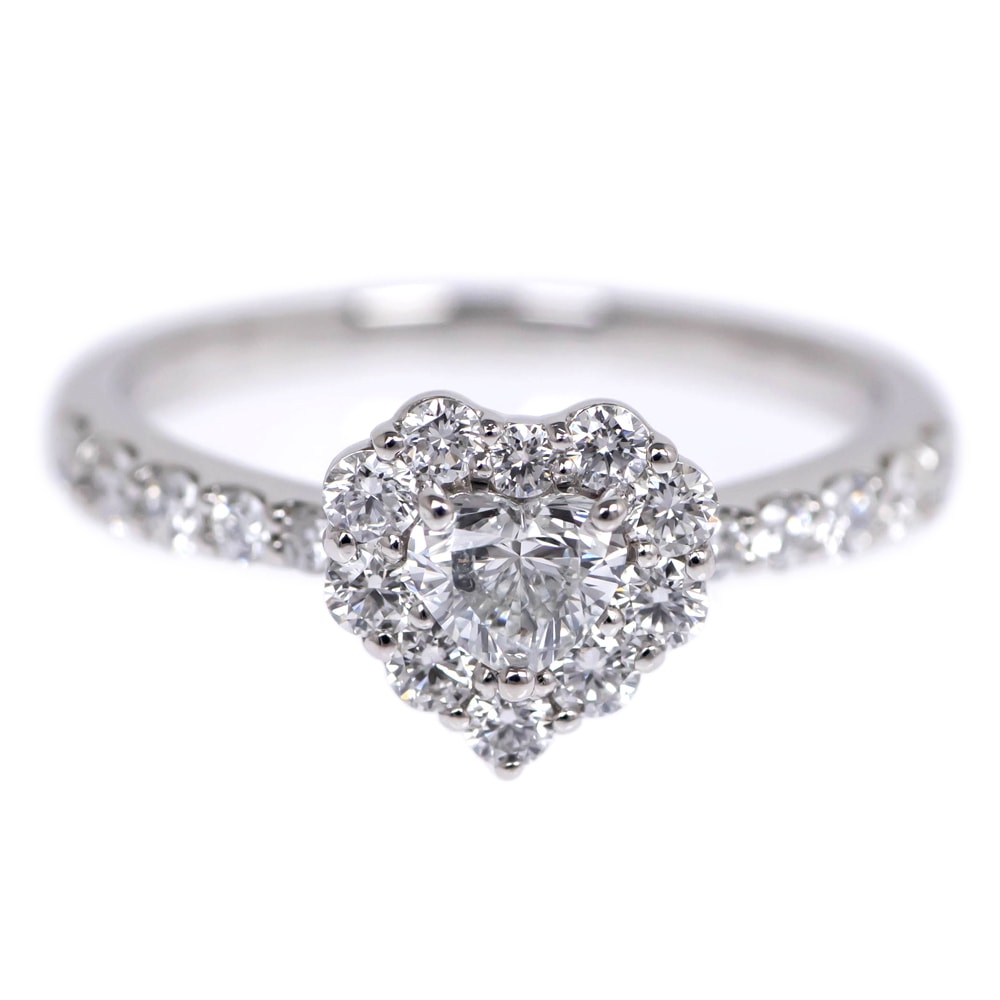 ��̾��ۡ�PONTE VECCHIO�ۥݥ�ƥ������� HAPPY HEART �ϥåԡ��ϡ��� ��� 11�� Pt999 ������ 0.207ct 0.41ct 4.3g ���� �ϡ��ȥ������� ���奨�꡼ ���󥲡�������š�