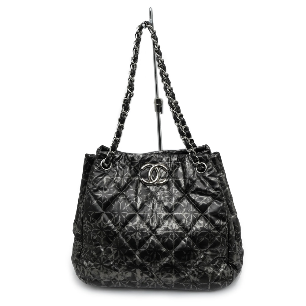 名東】【CHANEL】シャネル ナイロン チェーン トート バッグ