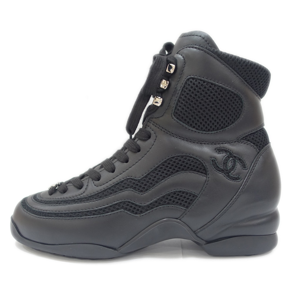 栄】【セール~】【CHANEL】シャネル ココマーク ハイカットスニーカー