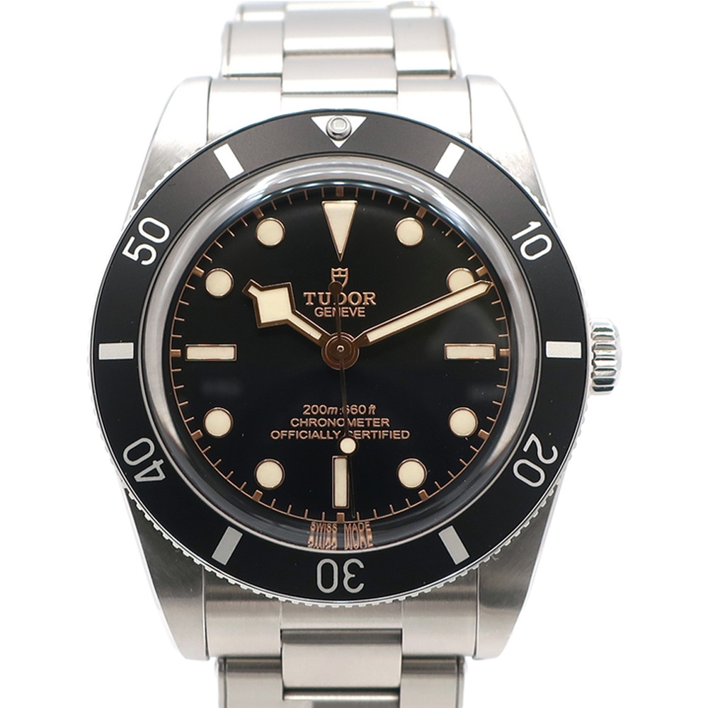 【天白】【TUDOR】チューダー ブラックベイ54 79000N 腕時計 自動巻き 37mm 黒文字盤 メンズ SS ステンレススチール 箱 保証書【未使用】【中古】