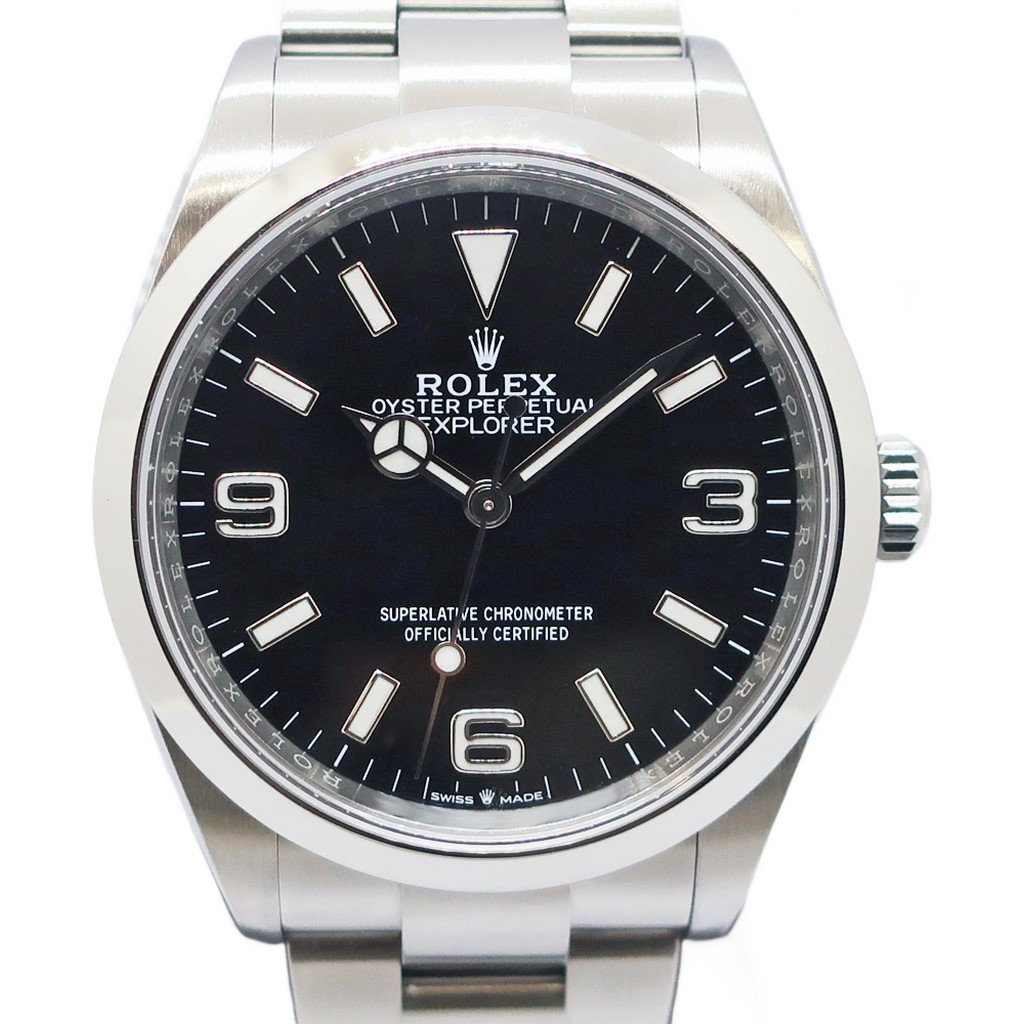 【天白】【ROLEX】ロレックス エクスプローラー1 36 124270 ランダム ブラック SS 自動巻き メンズ 保証書付き 2022年 腕時計【仕上げ済み】【中古】