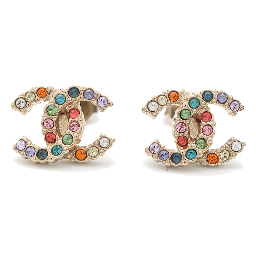 天白】【セール】【CHANEL】シャネル ピアス マルチカラー マルチ
