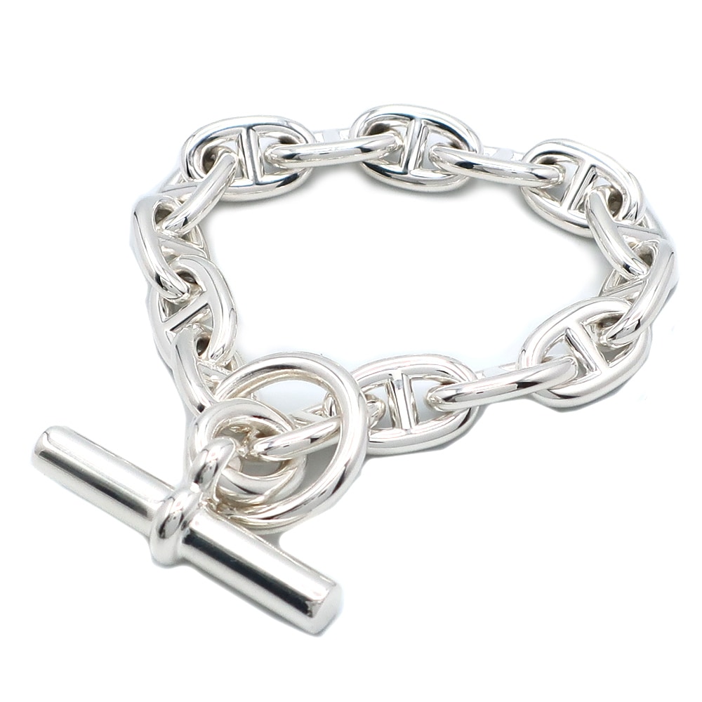 【天白】【HERMES】エルメス シェーヌダンクルMM ブレスレット 15コマ 15リンク Ag925 SV925  シルバー チェーン メンズ レディース ジュエリー【新品】【未使用】【中古】