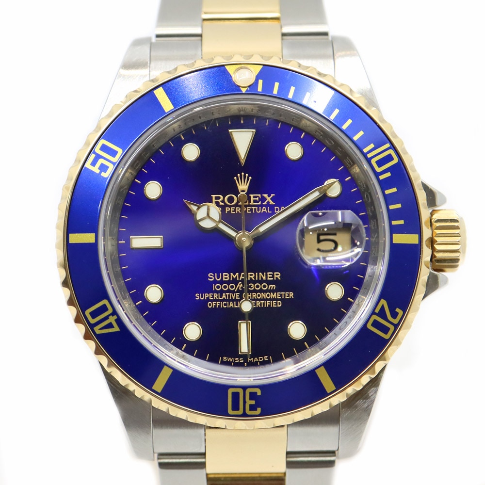 ڱɡۡROLEXۥå ֥ޥ꡼ ǥ 16613LB ֥롼 M ӻ  YG SS ư 2008ǯ 󥺡š
