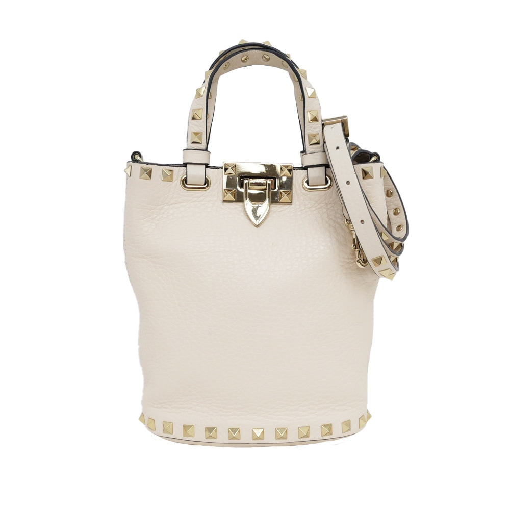 名東】【VALENTINO】ヴァレンティノ ロックスタッズ 2WAYミニトート