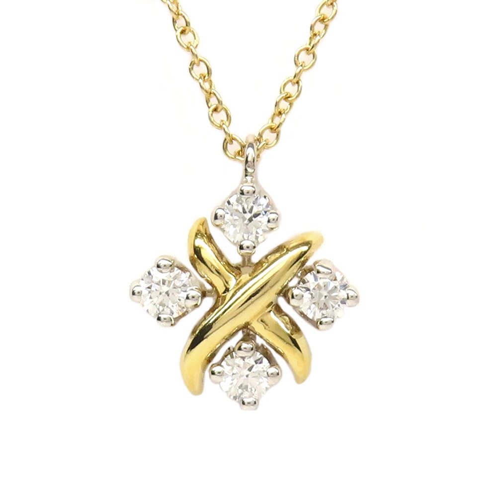 ��̾�Ų��ۡ�TIFFANY�ۥƥ��ե��ˡ� �ͥå��쥹 �ڥ����� ����� ������С����� 750YG K18 Pt950 ��������������� �ץ���� ��������� ���奨�꡼ ���������꡼ ��ǥ����� �����Ѥߡ���š�