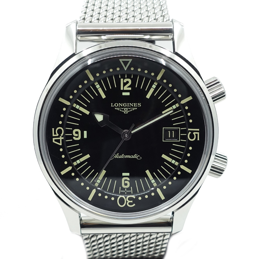 �ڱɡۡڥ�����~�ۡ�LONGINES�ۥ��󥸥� �쥸����ɥ����С��ǥ��� L3.774.4.50.6 �֥�å� ���ƥ�쥹 SS ��� �ӻ��� ��ư���� 2023ǯ����š�