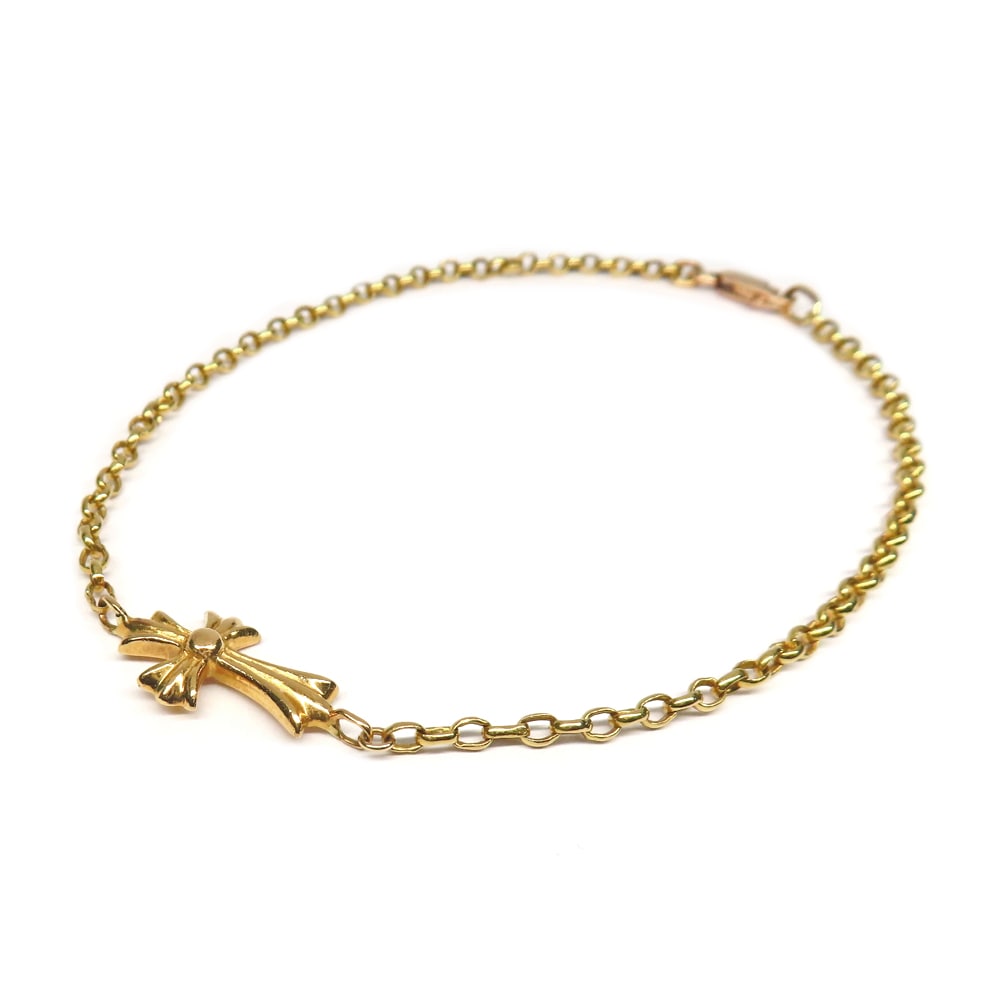 ��̾�Ų��ۡ�CHROME HEARTS�ۥ�����ϡ��� �٥��ӡ��ե��å� �������� �֥쥹��å� ������������� ������ CHAIN BABY FAT 7.5inch 22K 585 YG ��������������� ��� ��ǥ����� ���奨�꡼ ���������꡼ ����ܥ����դ�����š�