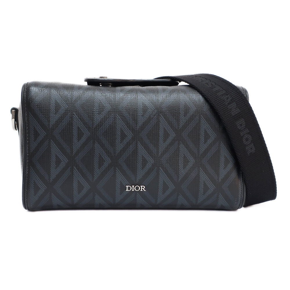 良品 1902 Dior ショルダーバッグ レザー スエード ブラック DIOR | Rider 2.0 ジップ メッセンジャーバッグ ミニ ディオール