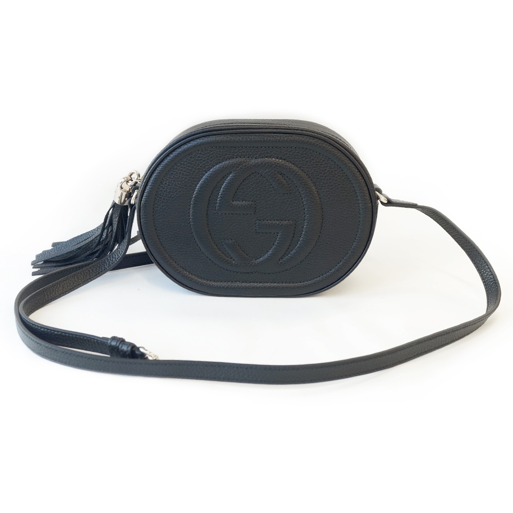 美品‼️GUCCI コインケース　タッセル　インターロッキング　ソーホー　シボ革 極美品 グッチ コインケース ソーホー インターロッキング シボ