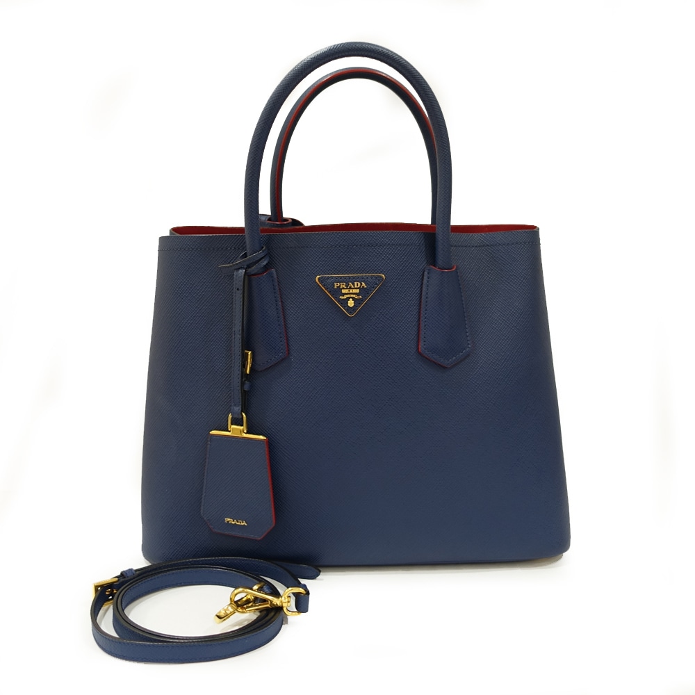 �ڱɡۡ�PRADA�ۥץ�� 2WAY �ȡ��ȥХå� �ɥ����֥� ���ե������� ���奤���� �쥶�� �ͥ��ӡ� ������ɶ�� 2WAY ��ǥ���������š�