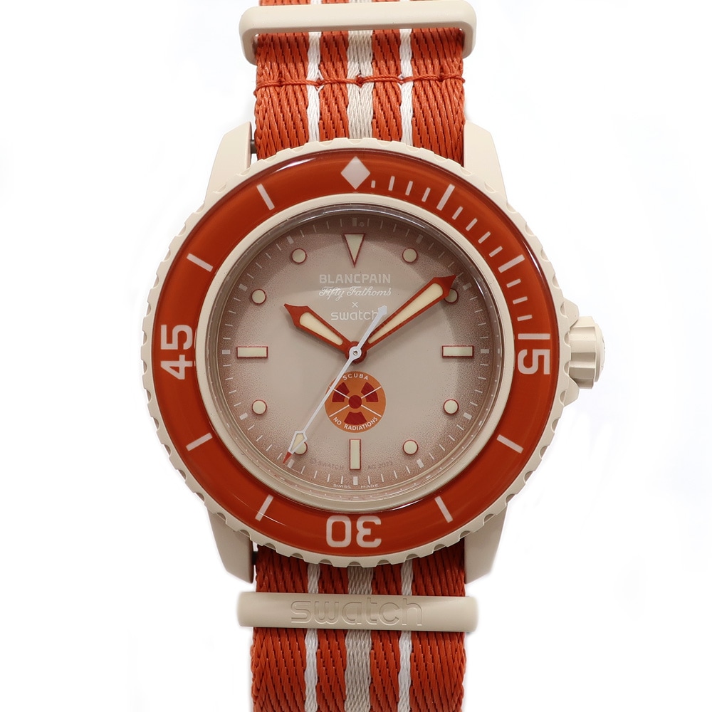 ��ŷ��ۡ�BLANCPAIN��SWATCH�ۥ֥��ѥ�ߥ������å� ARCTIC OCEAN �ե��եƥ��ե����ॹ SO35N100 �١����� ����� �̶˳� �������� ����ӻ��סڿ��ʡۡ�̤���ѡۡ���š�