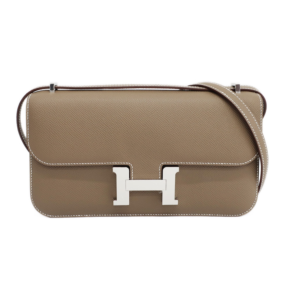 天白】【HERMES】エルメス コンスタンス エラン エトゥープ シルバー