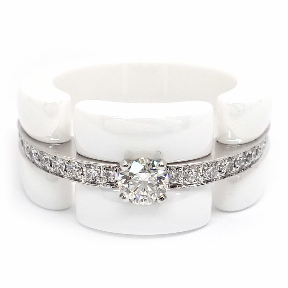 �ڱɡۡ�CHANEL�ۥ���ͥ� K18WG ����ȥ� ��������� �顼�� ��� 750WG �ۥ磻�ȥ���ߥå� J4288 ���奨�꡼����š�