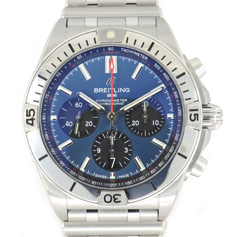 �ڱɡۡ�BREITLING�ۥ֥饤�ȥ�� �����Υޥå� B01 42 AB0134101C1A1 �ͥ��ӡ� �ӻ��� SS �����Υ���� ��ư���� ��С��٥���դ� ��󥺡���š�
