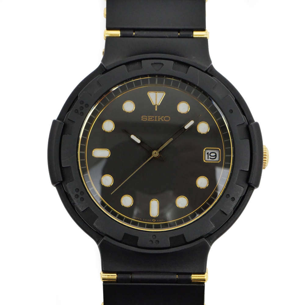 名東】【SEIKO】セイコー ジウジアーロ デザイン 5H22-6A30 ブラック