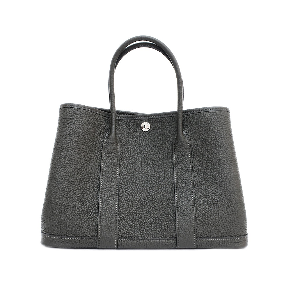 【天白】【HERMES】エルメス ガーデンパーティTPM ハンドバッグ ダークブロンズ シルバー金具 ネゴンダ K刻印 2025年頃製造 鞄 レディース 美品【中古】