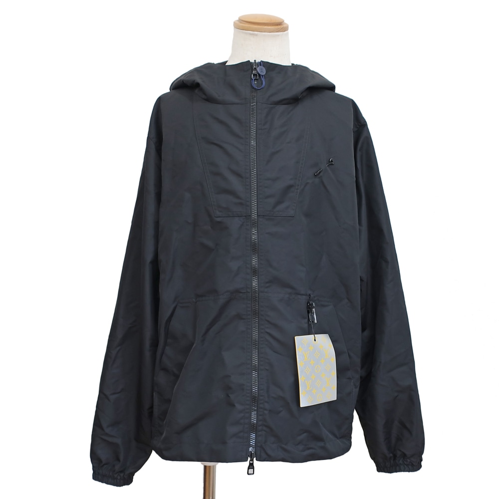 【天白】【LOUIS VUITTON】ルイヴィトン リバーシブルパーカー 表記サイズ56 RM241Q MO6 HLB46W モノグラム ナイロン ウインドブレーカー ブラック アウター メンズ 上着【中古】